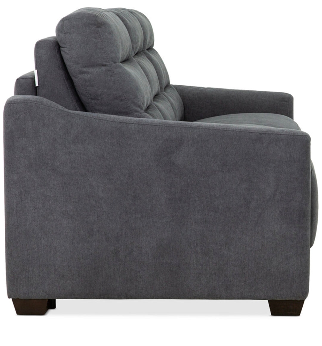 Stearns & Foster 83 in. Queen Sleeper Sofa Bed with 8 in. Hybrid Mattress, Dark Gray