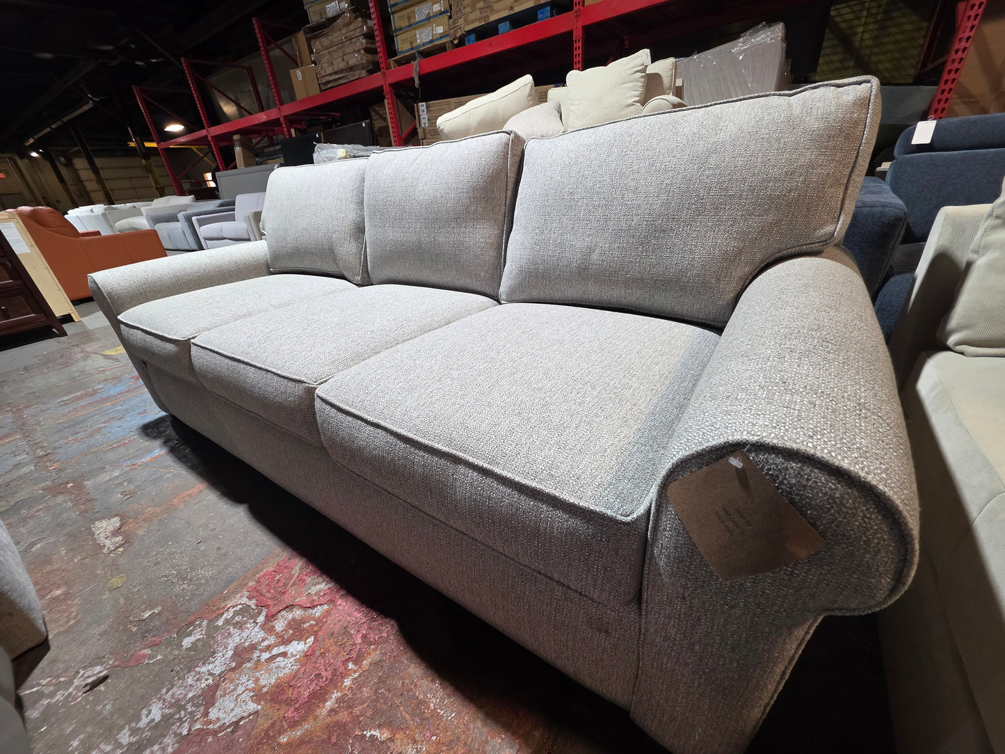 Radley Rollarm Fabric Sofa (Pewter)