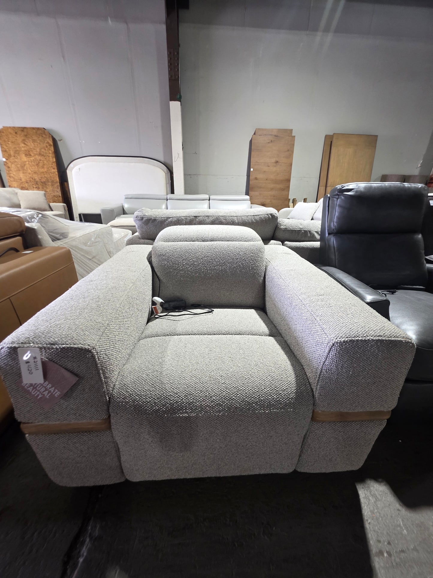 Nierling Fabric Power Motion Recliner with Power Headrest