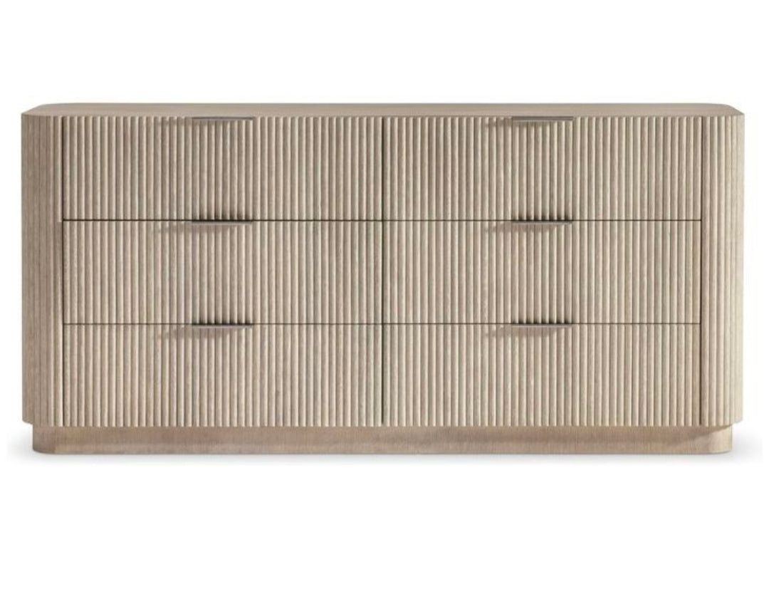 Lucerne Alba and Graphite 6 Drawer Dresser