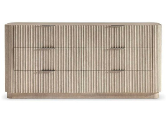 Lucerne Alba and Graphite 6 Drawer Dresser