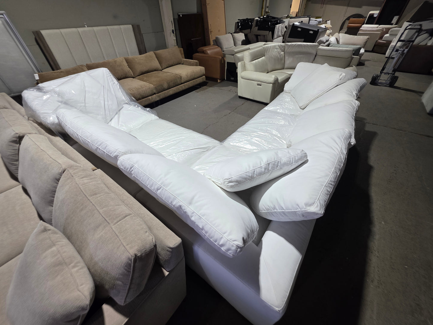 Modular 5-Pc. Fabric Sectional Sofa (White)