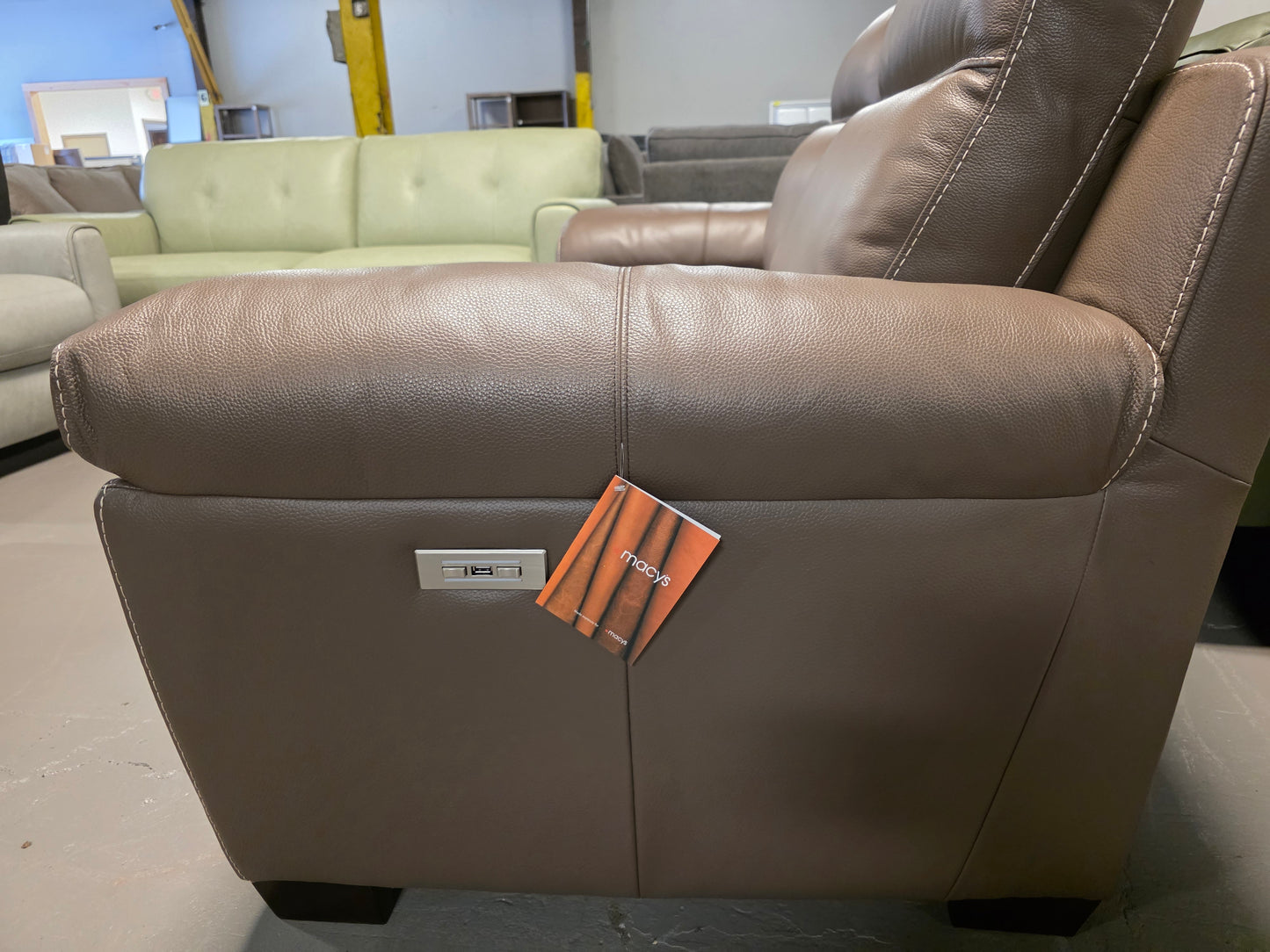 Julius II 2-Pc. Leather Chaise Sectional Sofa With Power Recliner, Power Headrest & USB Power Outlet