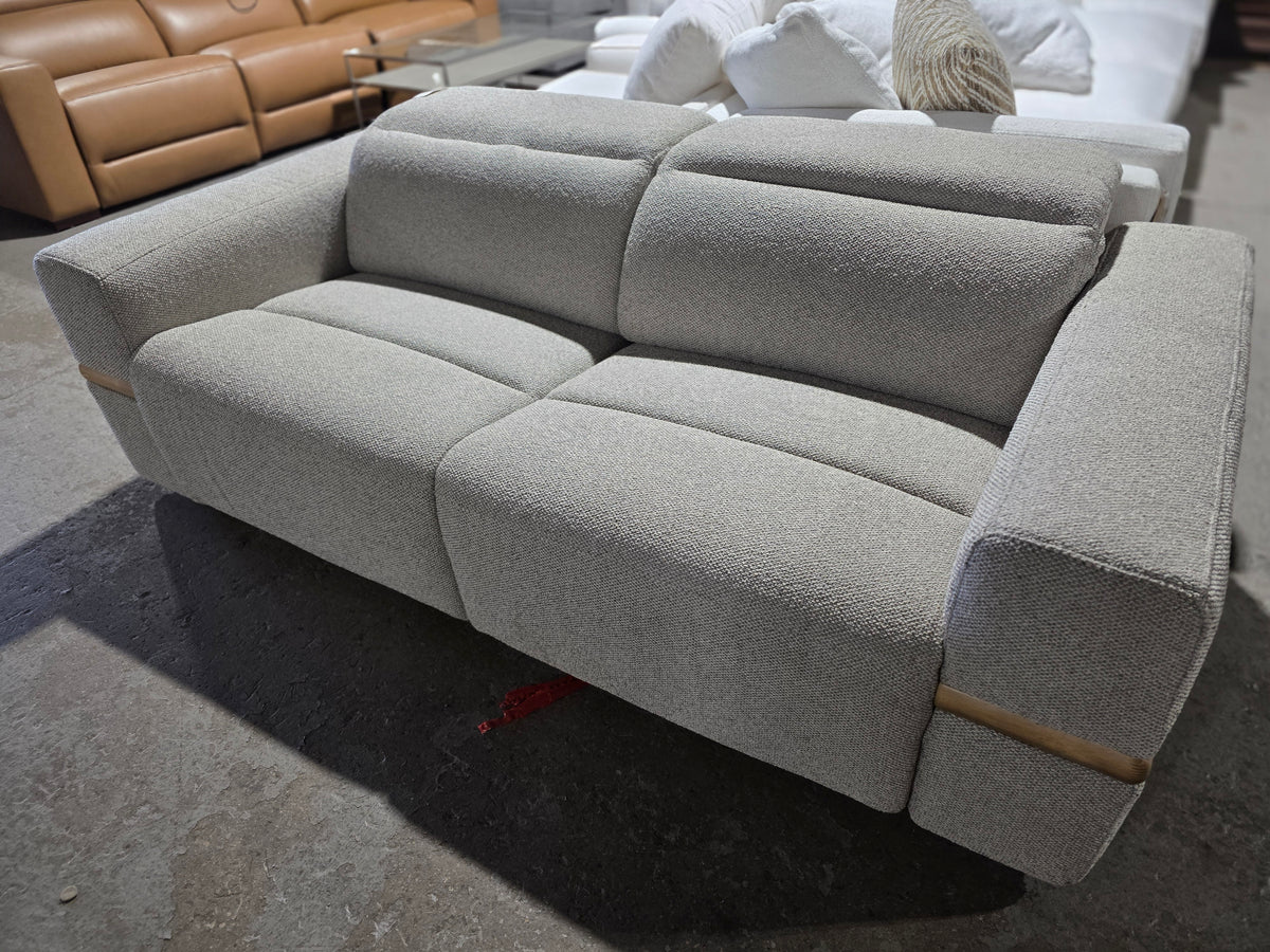 Nierling Fabric Power Motion Sofa with Power Headrest (Granite)