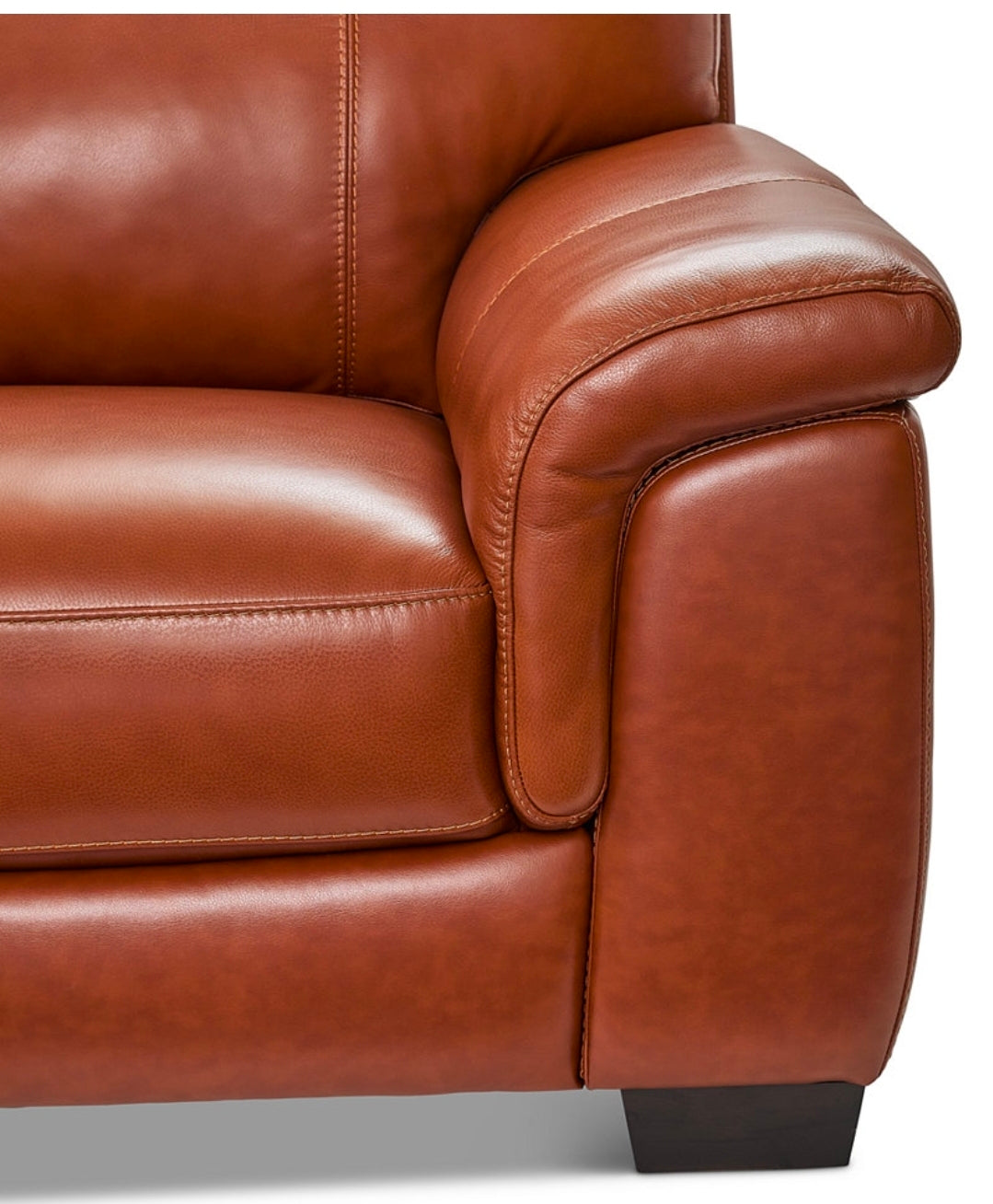 Cobbie Leather 89" Sofa (Brandy)