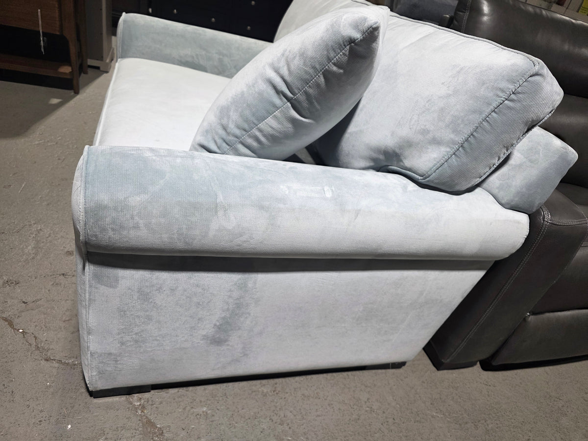 Radley Rollarm Fabric Sleeper Loveseat (Powder Blue)