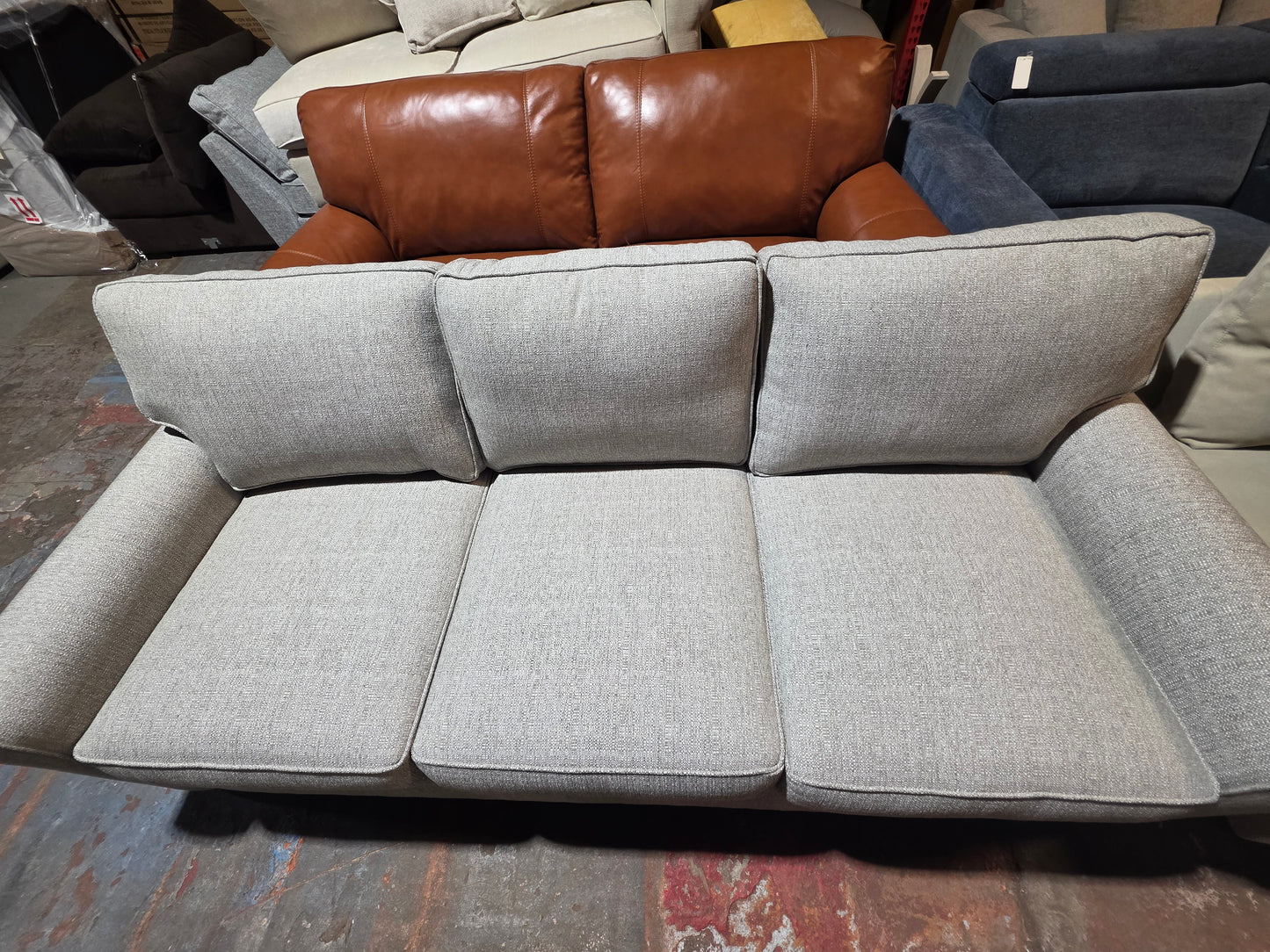 Radley Rollarm Fabric Sofa (Pewter)