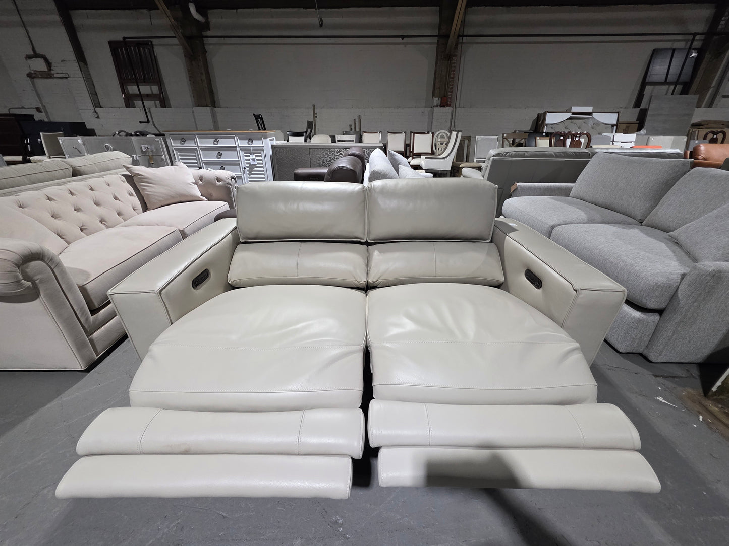 Neiwert 2-pc. Leather Sofa Sectional With 2 Power Recliners In Neutral