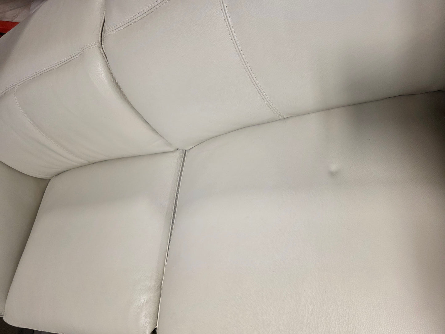 2-Piece Silvio Leather Reclining Loveseat (Frost)