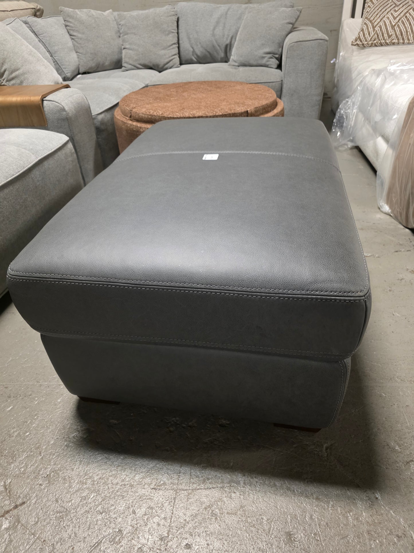 Tonie 43" Leather Storage Ottoman