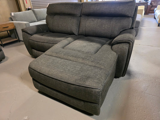 Hutchenson 2-Pc. Fabric Power Recliner Sofa w/Chaise (Moss)