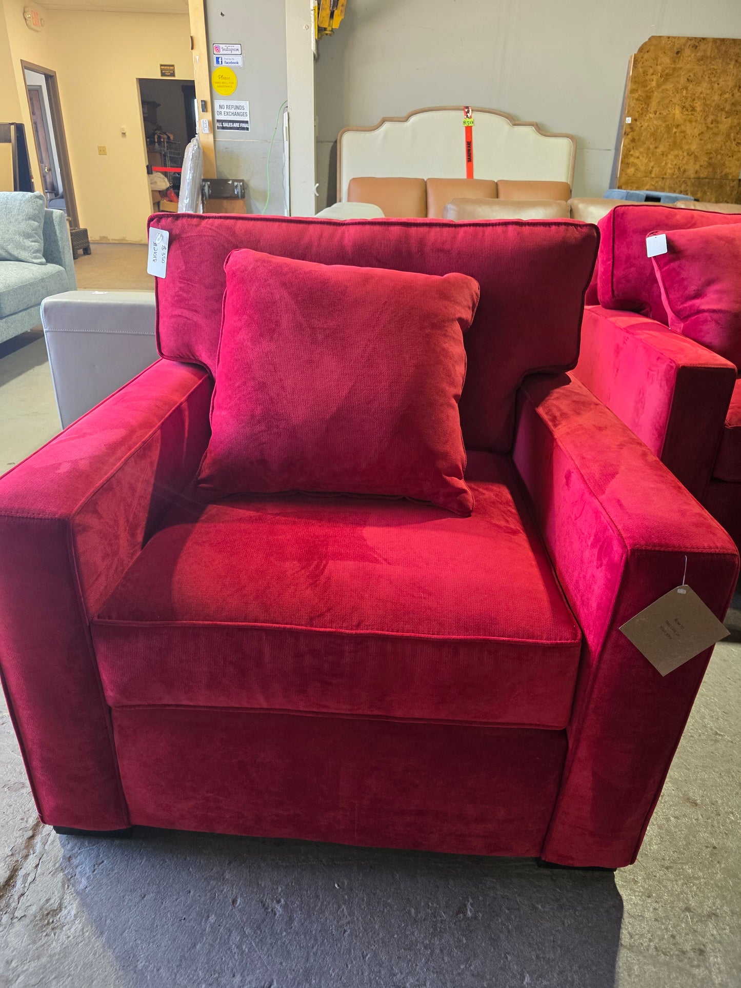 Radley 38" Fabric Armchair (Red)