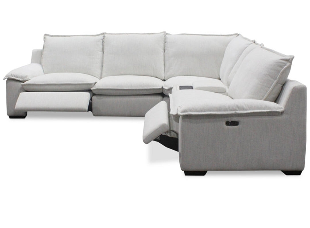 Borsi 4-Pc. Sectional with 3 Power Recliners (Birch)
