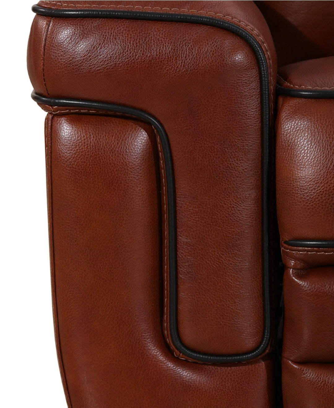 Myars 69" Leather Loveseat (Cognac)
