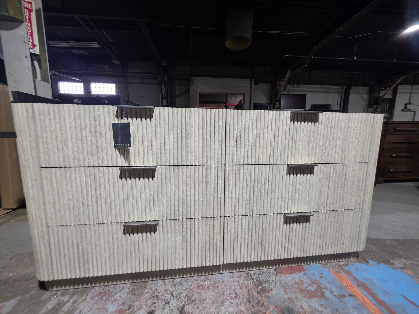 Lucerne Alba and Graphite 6 Drawer Dresser