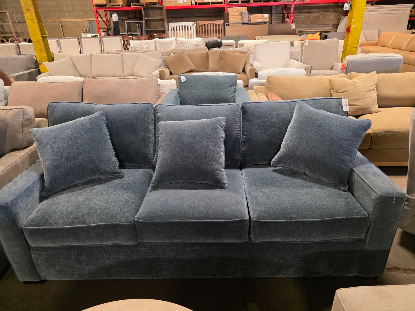 Radley 86" Fabric Sofa (Light Blue)