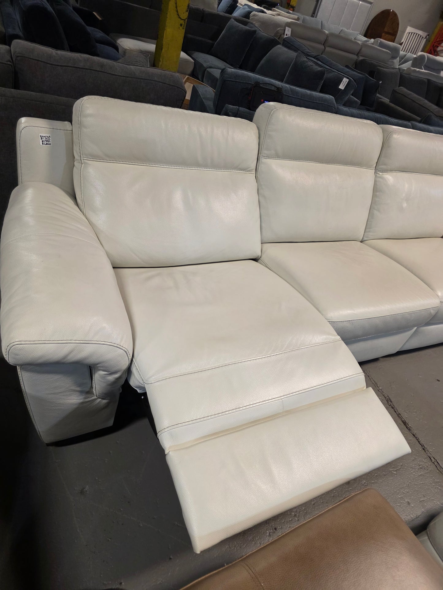 Julius II 5-Pc. Leather L Sectional with 3 Power Recliners