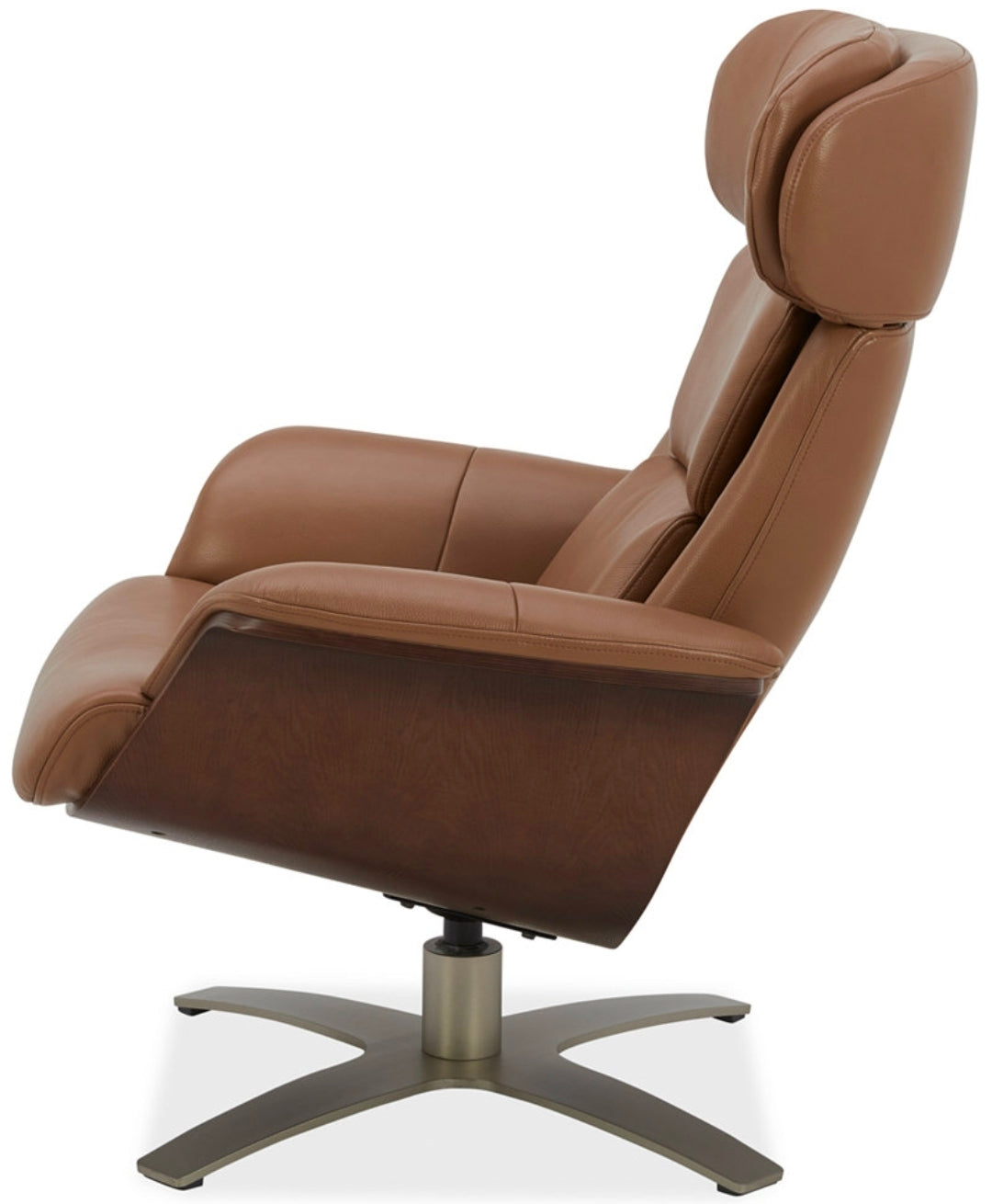 Janer Leather Swivel Chair (Butternut)