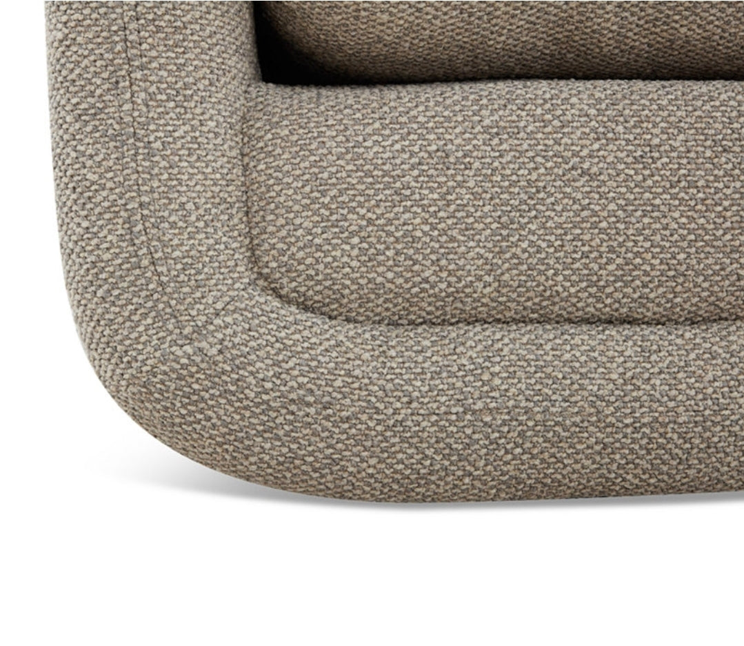 Daryll 5-Pc Fabric L Sectional (Granite)