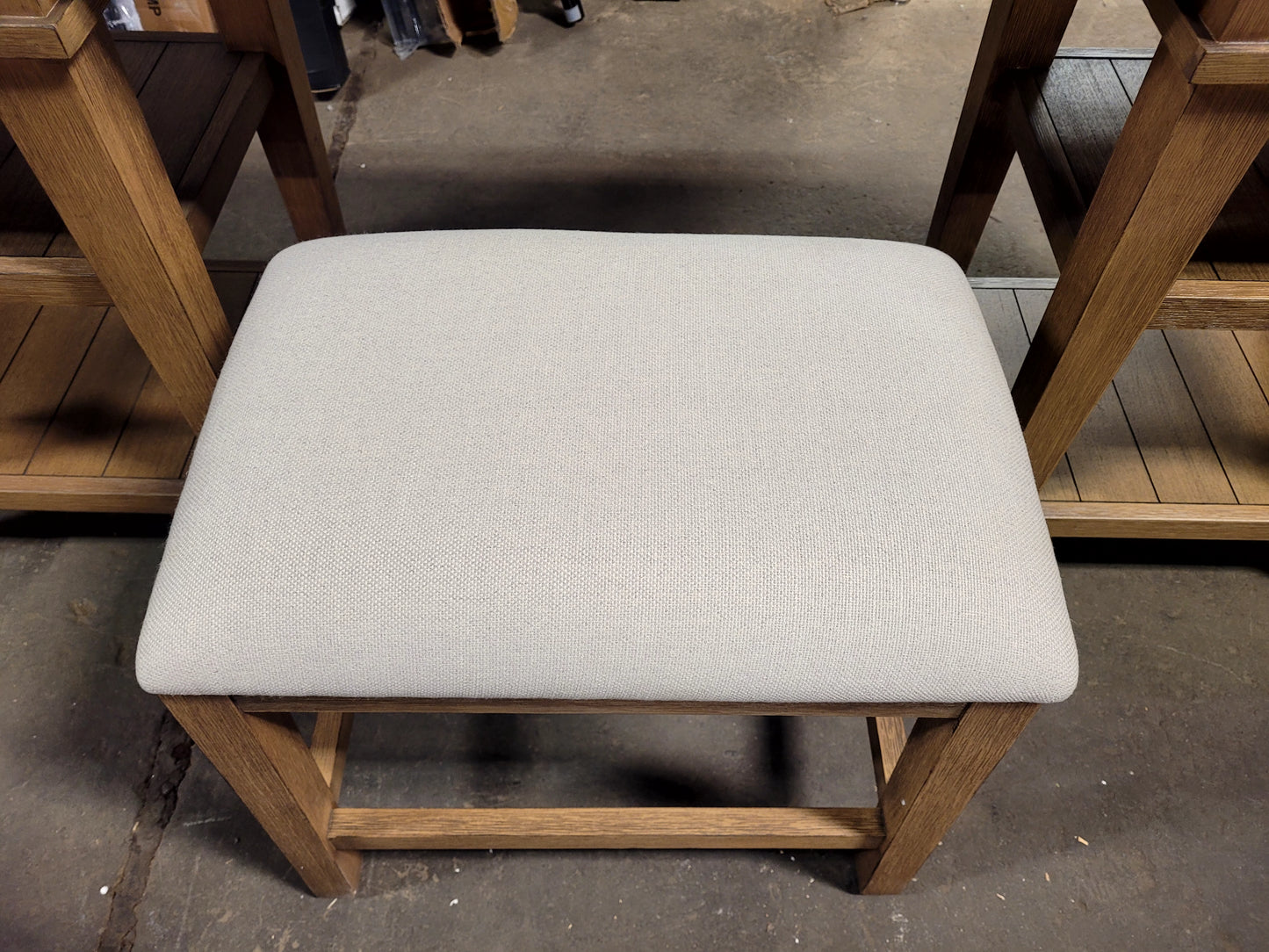 Dawnwood 60" Wood Sofa Writing Table with Stool (Wheat)