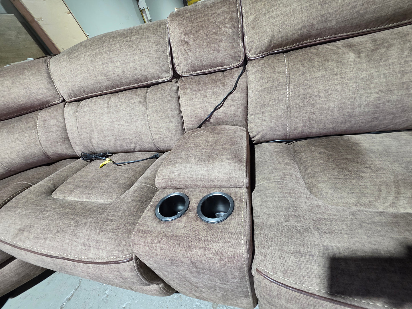 Hutchenson 5-Pc. Fabric Reclining Sectional w/ Console