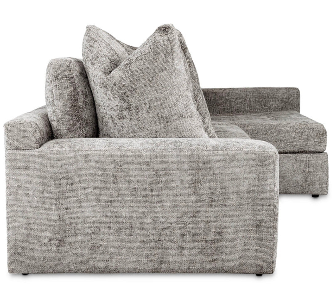 Pherie 131" 2-Pc. Fabric Sectional with Cuddler (Graphite)