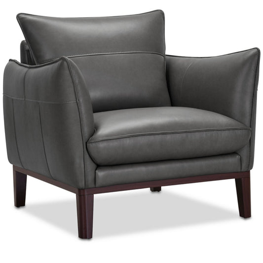 Kettner 34" Leather Chair (Charcoal)