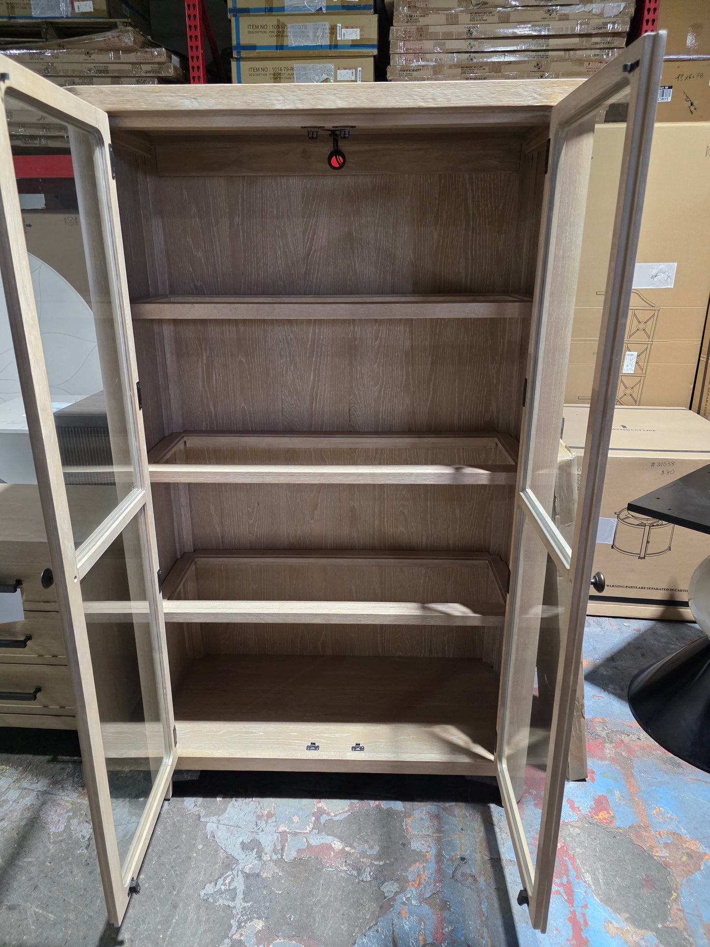 Marcel 68" Wood Curio Cabinet