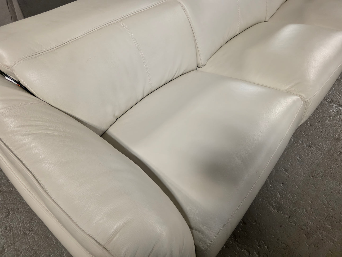 3-Piece Silvio Leather Reclining Sectional Sofa (Frost)