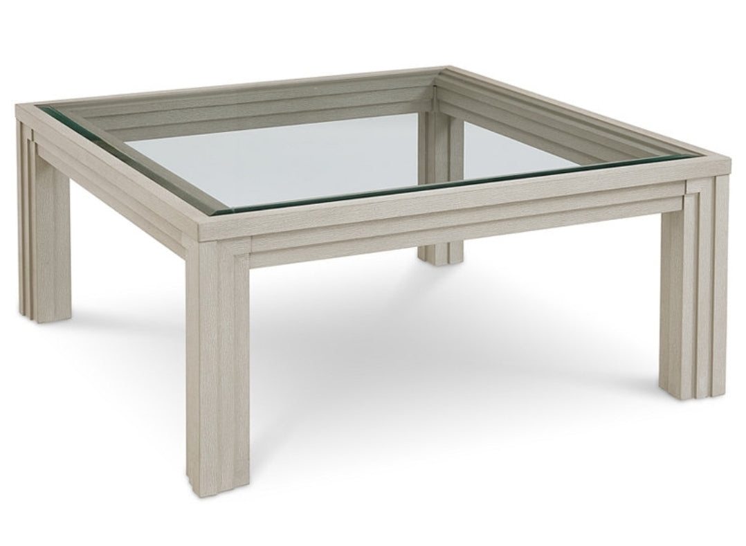 Cascade 42" Glass Square Cocktail Table