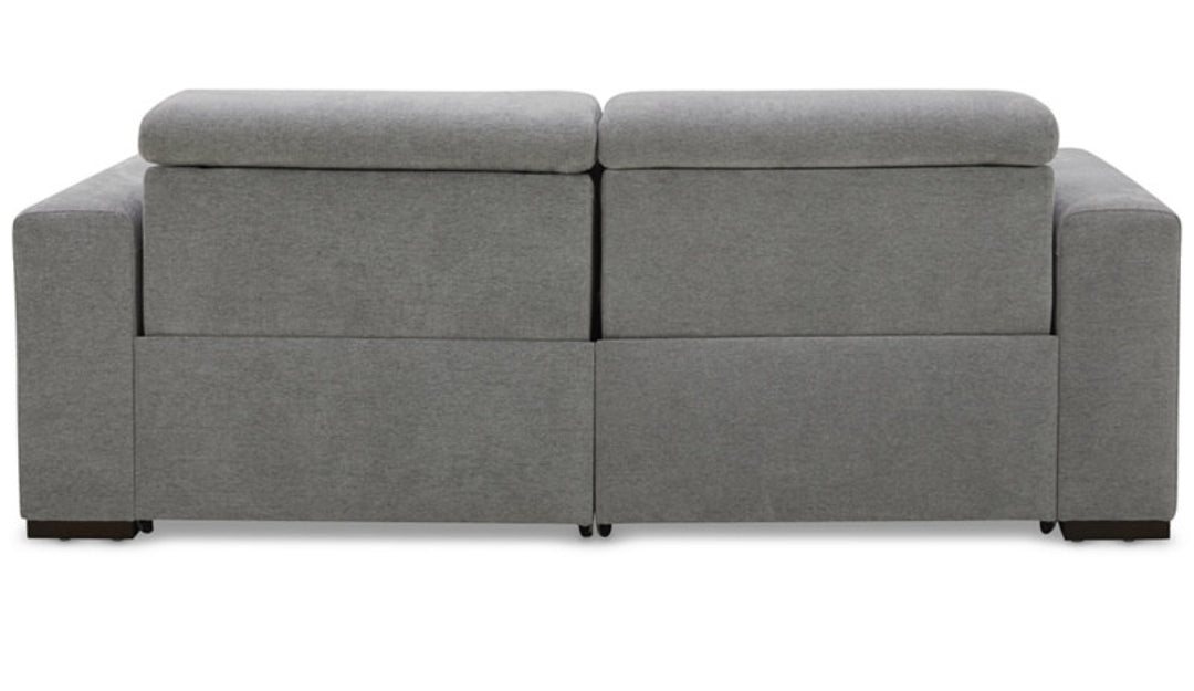 Nevio 2-Pc. Fabric Power Headrest Sectional (Mineral)