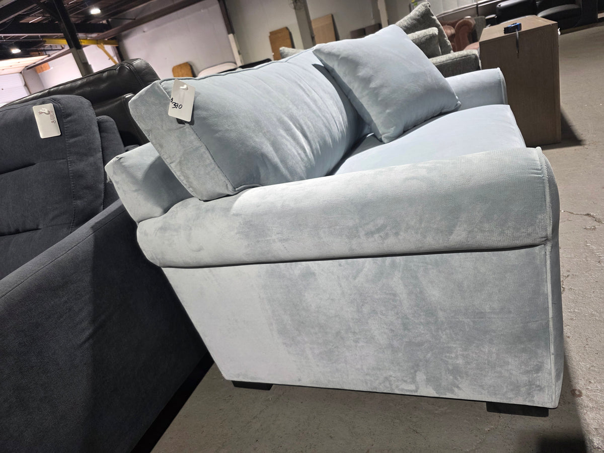 Radley Rollarm Fabric Sleeper Loveseat (Powder Blue)