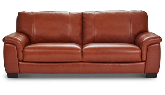 Cobbie Leather 89" Sofa (Brandy)