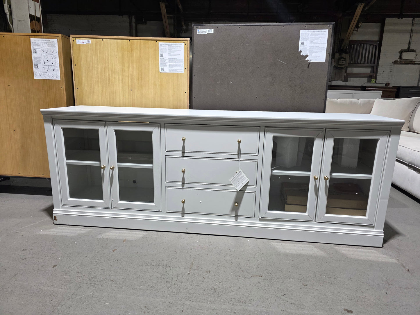 Amren 85" Wooden 4 Doors Console Table