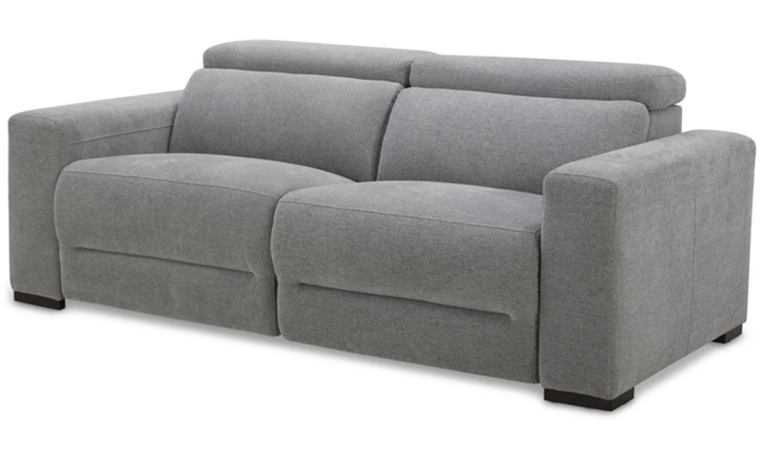 Nevio 2-Pc. Fabric Power Headrest Sectional (Mineral)