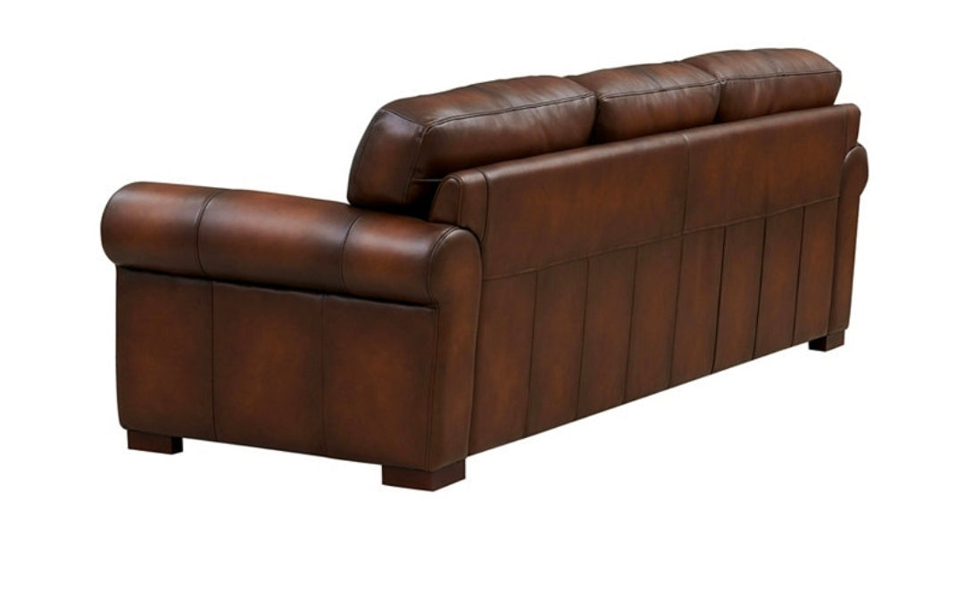 Brookfield 95" Top Grain Leather Sofa Couch