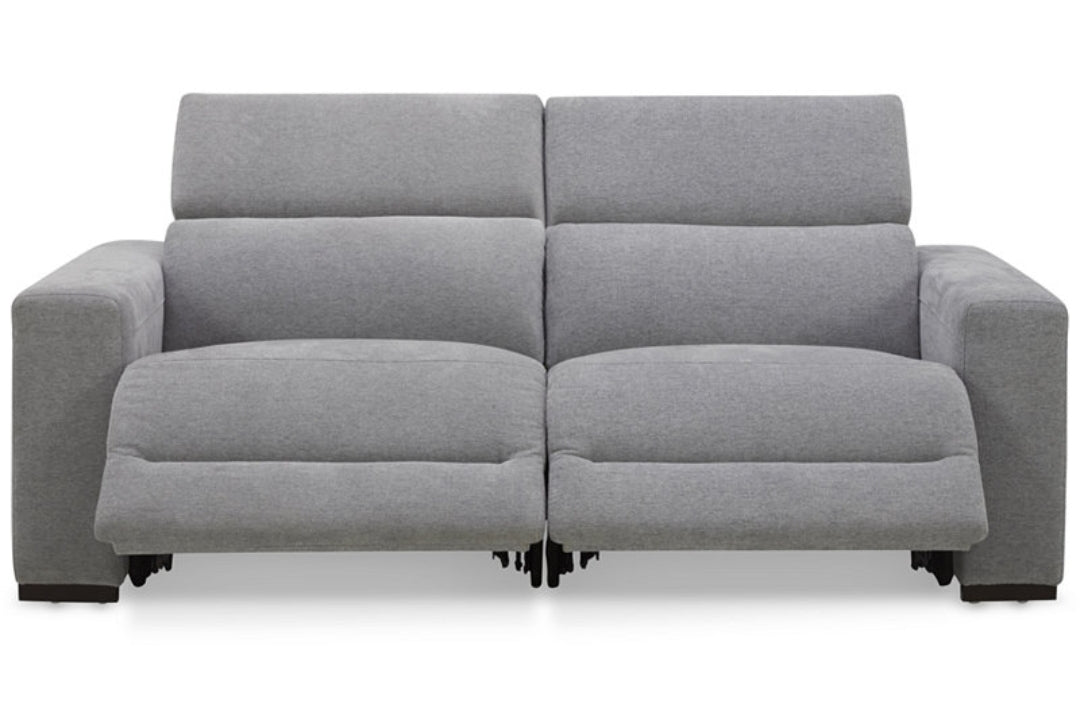 Nevio 2-Pc. Fabric Power Headrest Sectional (Mineral)