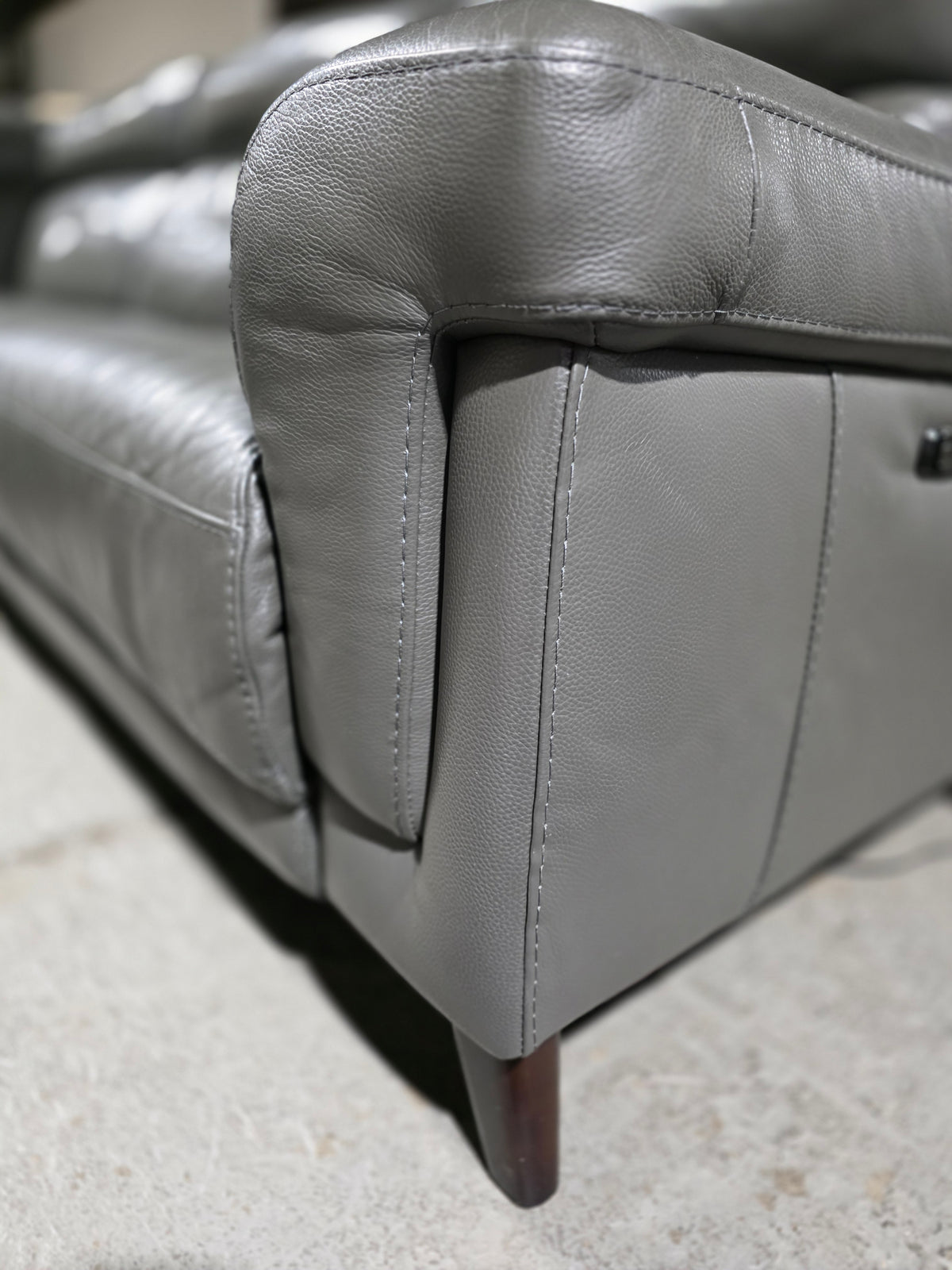 Leather 5-Pc. Sectional with 3 Power Recliners