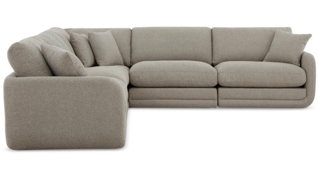 Daryll 5-Pc Fabric L Sectional (Granite)