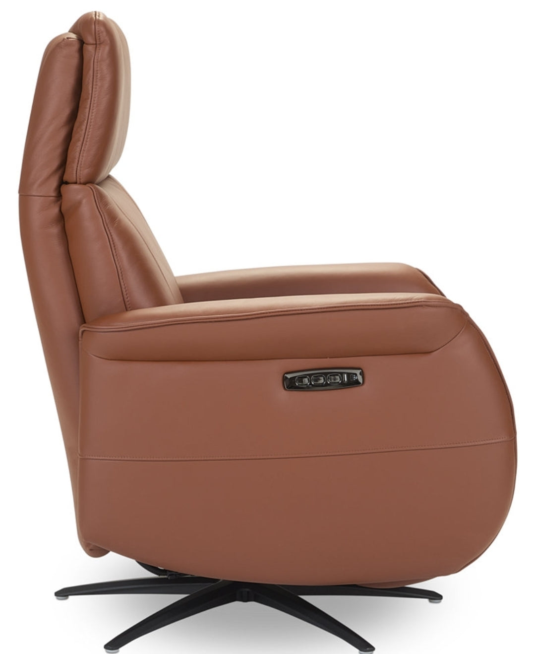 Lennix Leather TV Recliner with Massage (Warm Brown)