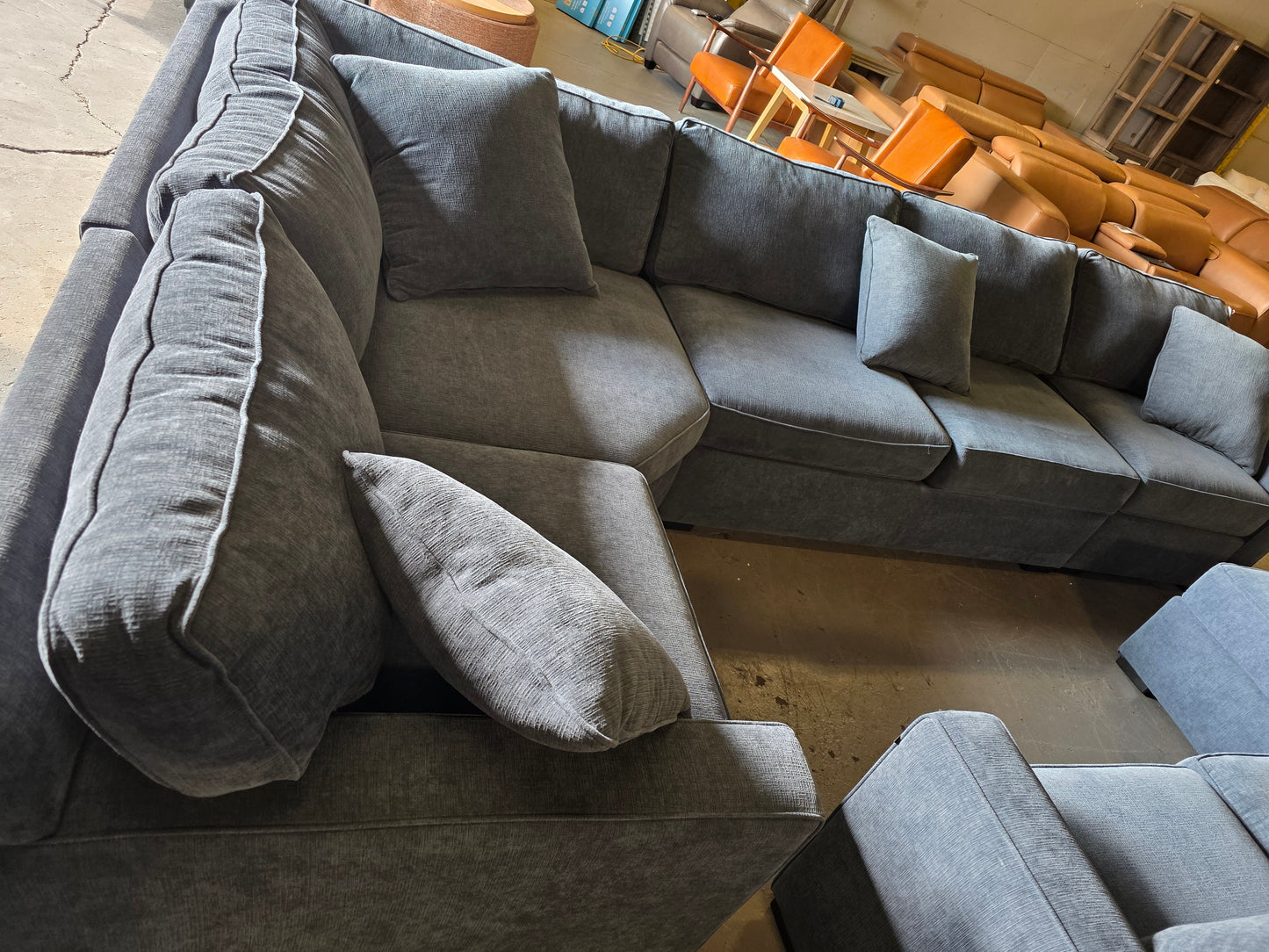 Radley 4-pc Sectional Sofa (Heavenly Naval Blue)