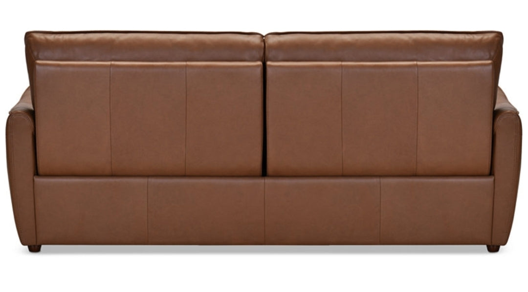 Polner 91" Leather Power Motion Sofa (Russet)