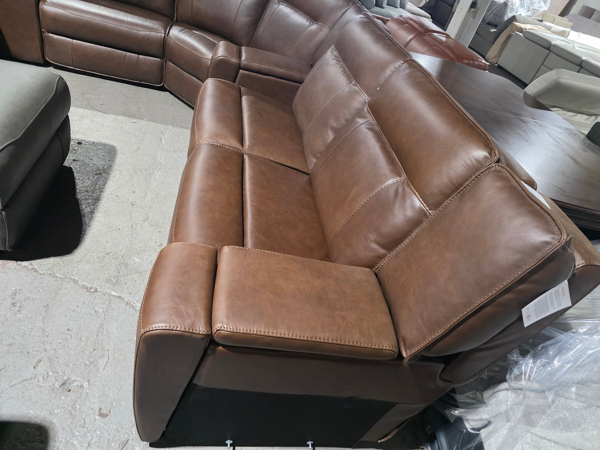 Hansley Leather Sectional w/ Reclining Chaise