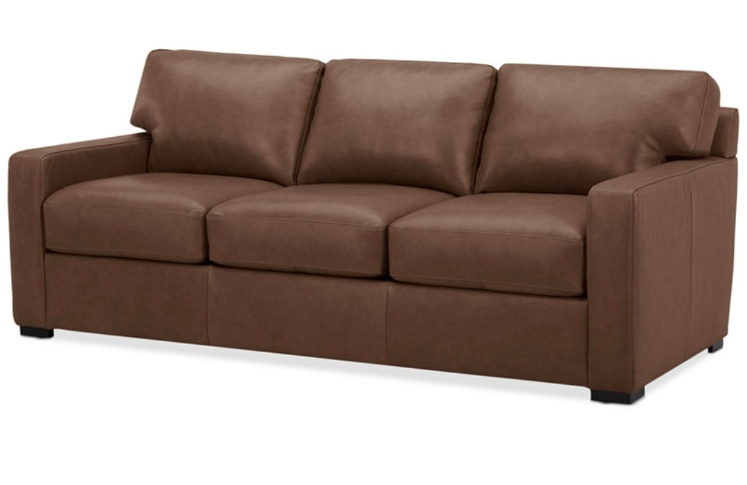 Radley 86" Leather Sofa (Chestnut)