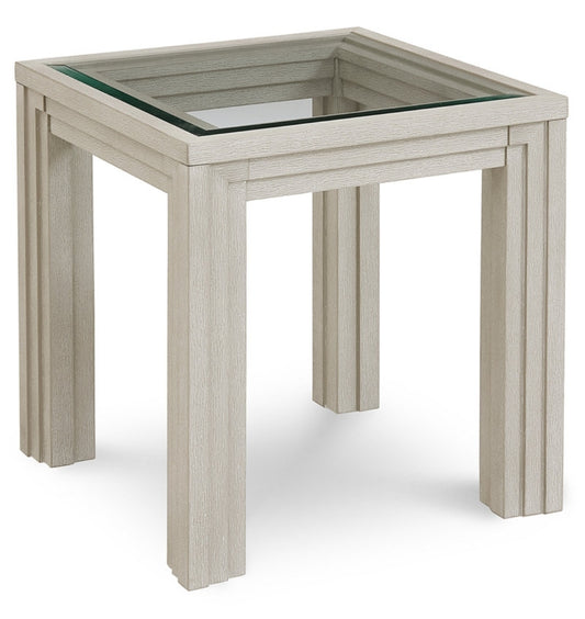Cascade 24" Glass Top End Table