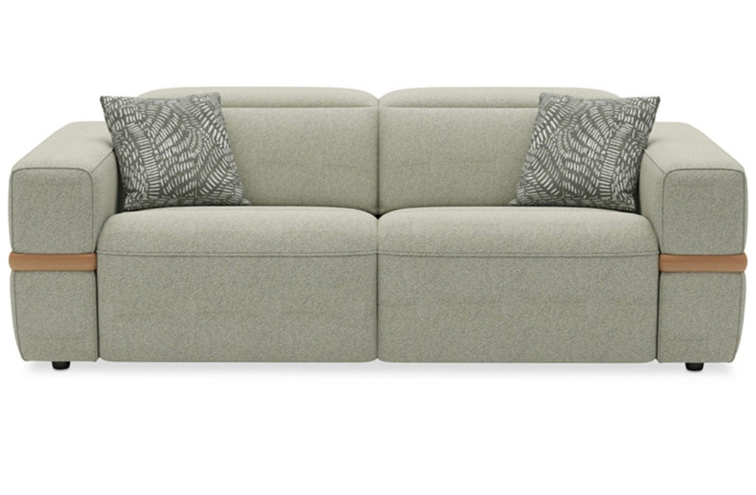 Nierling Fabric Power Motion Sofa with Power Headrest (Granite)