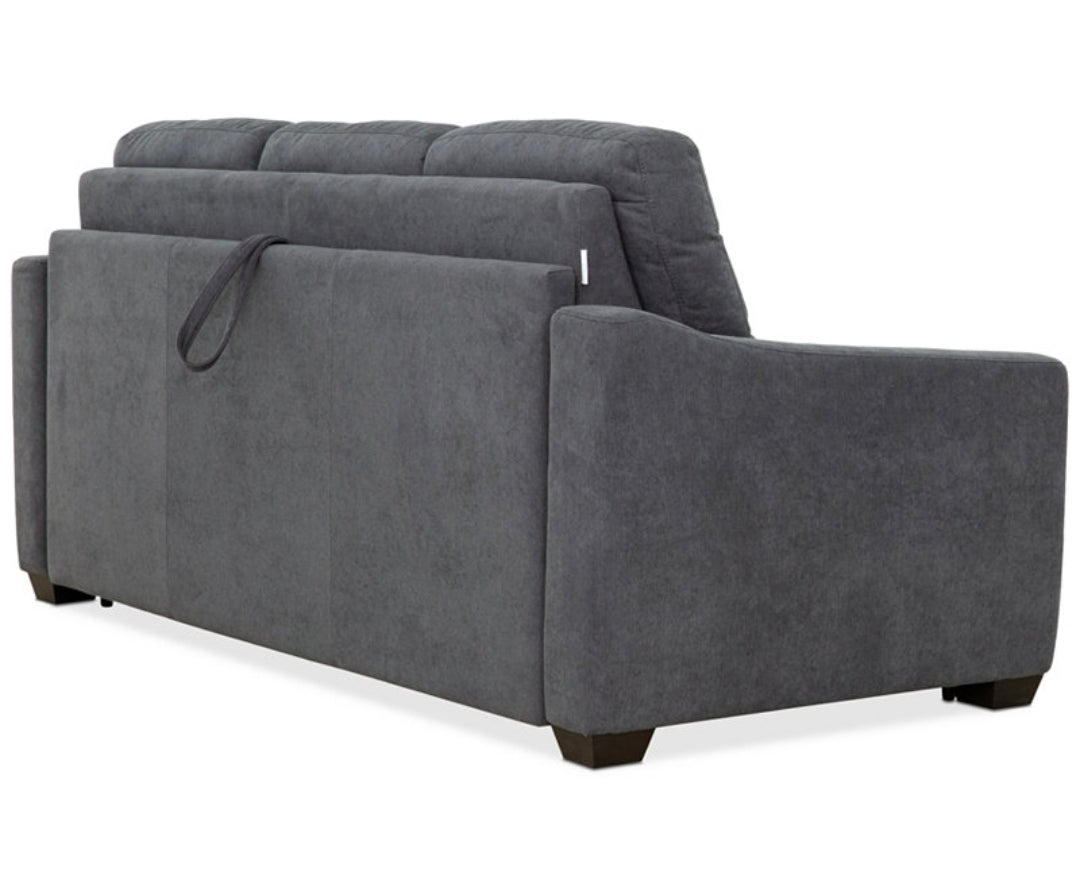 Stearns & Foster 83 in. Queen Sleeper Sofa Bed with 8 in. Hybrid Mattress, Dark Gray