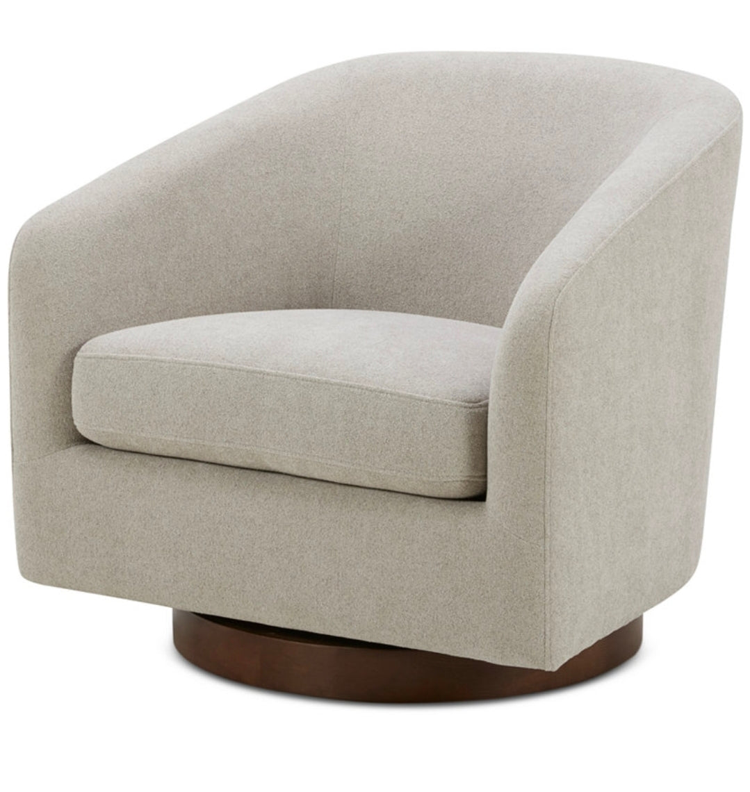 Solvie Fabric Swivel Chair (Dove)
