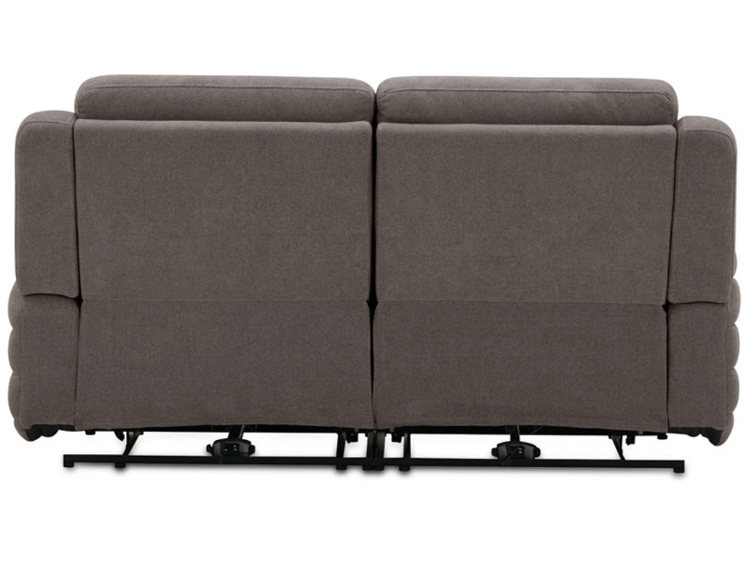 Kristyan 2-Pc. Fabric Sofa with 1 Power Motion Chairs (Pewter)