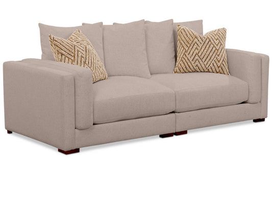 Barlien 2-pc. Modular Fabric Sofa  (Oatmeal)